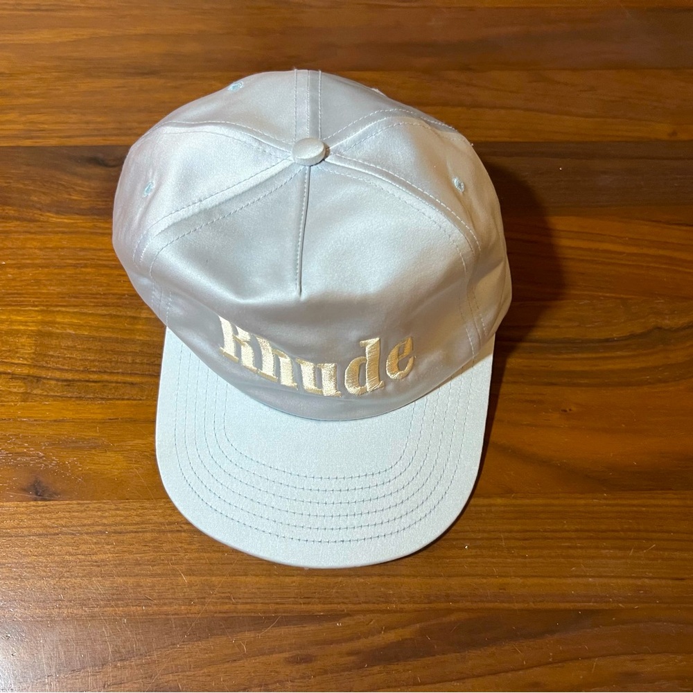 Rhude Satin Logo Baseball Cap Sky Blue SnapBack Only Worn Once or Twice Like New